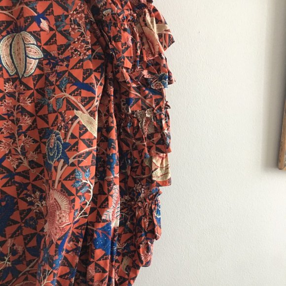 Ulla Johnson Pippa blouse in orange - Picture 6 of 8